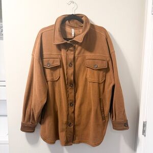 Brown Fleece Shacket